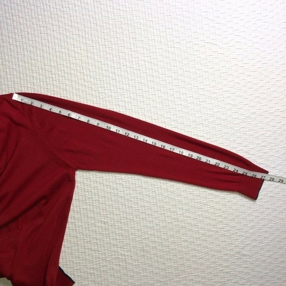 NWT Jared Lang Men's V Neck Sweater XXLarge Red Knit Pullover Cotton - Picture 7 of 8